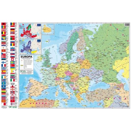 MAPA PODRĘCZNA EUROPY - FIZYCZNA / POLITYCZNA