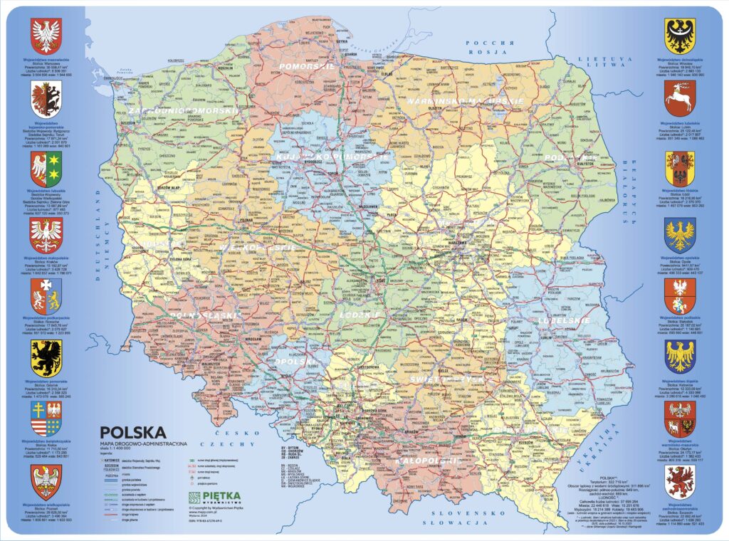 Dwustronna Mapa Cienna Historyczna Ziemie Polskie W Czasach Rozbicia Dzielnicowego Polska