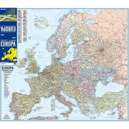 MAPA SKŁADANA EUROPY - SAMOCHODOWO-POLITYCZNA