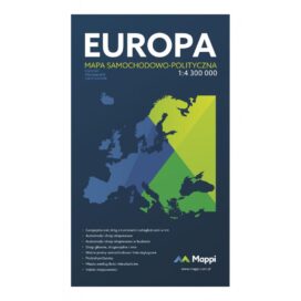 MAPA SKŁADANA EUROPY 2016 - SAMOCHODOWO-POLITYCZNA 1:4 300 000