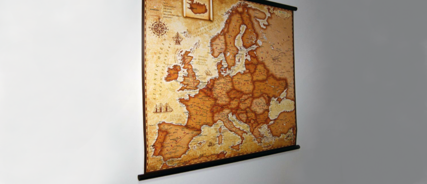 Mapy stylizowane – sposób na ciekawą dekorację